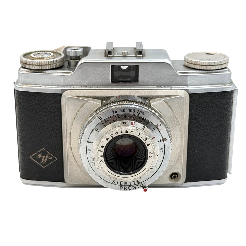 Vintage Agfa Silette Pronto 35mm Film Camera Agfa Apotar 45mm f3.5 Lens Germany